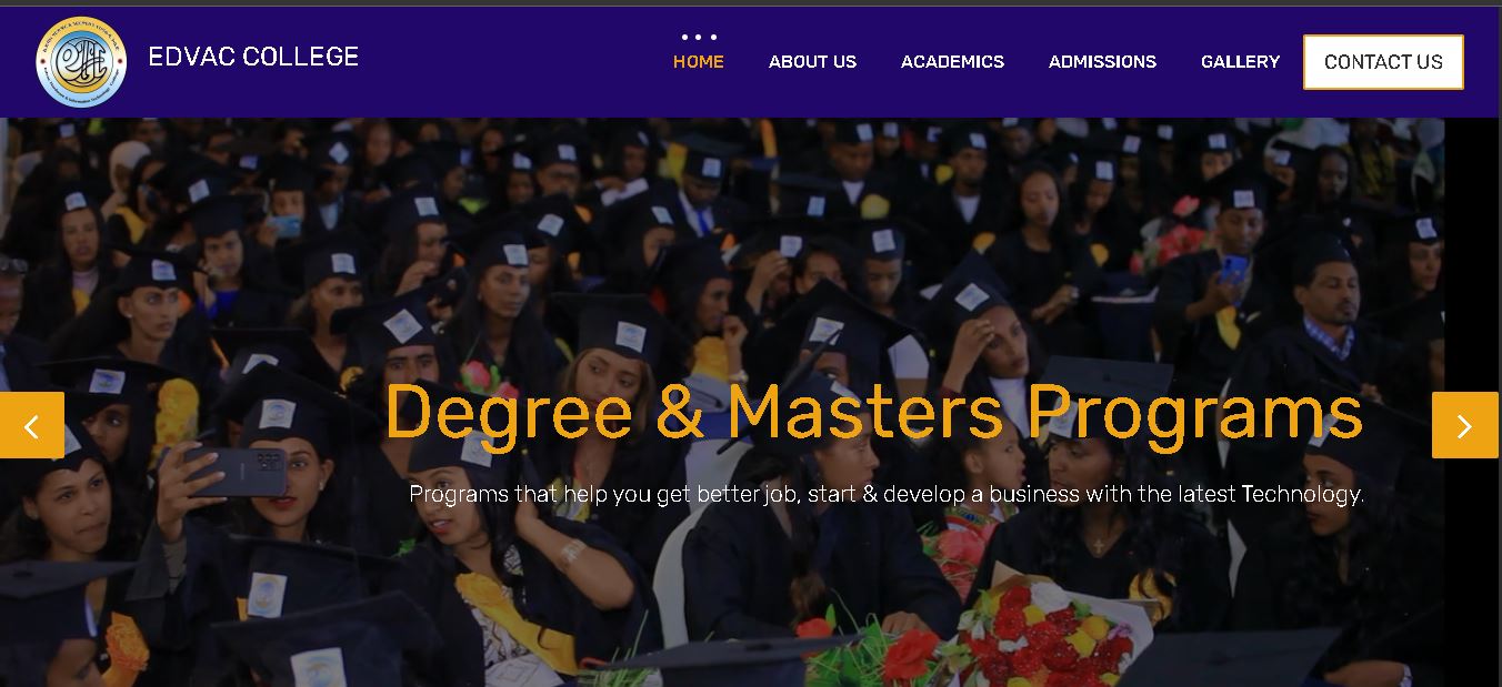 Edvac College Website