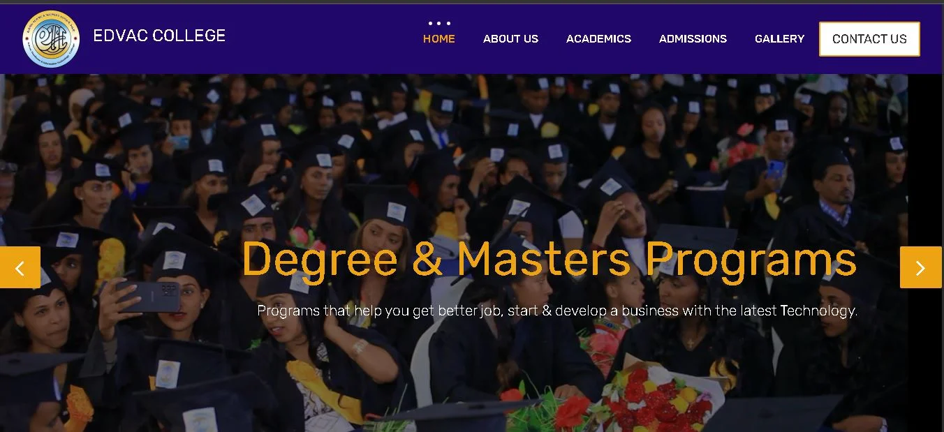 Edvac College Website